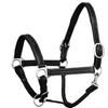ExionPro Exion Designer Stitched Padded Cushioned Leather Halter- Silver Buckles | Adjustable Chin and Throat Snap Halter | Replaceable Crownpiece Halter | Black, Havana Brown, Oak Brown | Full, Cob view 1