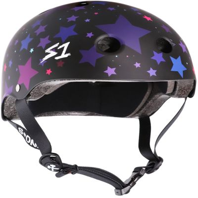 S1 Lifer Helmet for Skateboarding, BMX, and Roller Skating - EPS Fusion Foam, CPSC & ASTM Certified - Black Matte Star XX-Large (23")