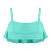 QinCiao Kids Girls Camisole Flounce Swim Bikini Tops Summer Beach wear Rash Guard Shirt Swimwear Bathing Suit UPF 50+ Mint_Green 3 view 2