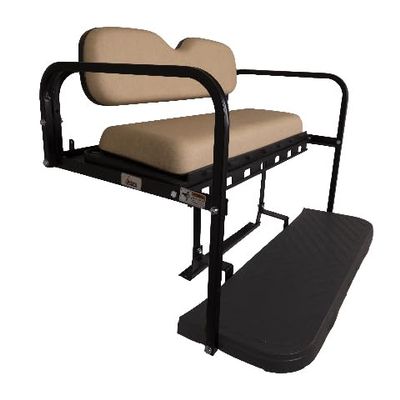 GTW MACH3 Club Car Precedent/Tempo/Onward Golf Cart Rear Seat Kit with Steel Frame | Compatible with 2004-Up Models (Buff)