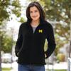 J2 Sport U of M University of Michigan Wolverines NCAA Ladies Sherpa Fleece 1/4 Zip Jacket, Womens Coat view 3