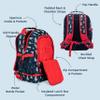 Bentgo Kids 2-in-1 Backpack & Insulated Lunch Bag - Durable 16 Backpack & Lunch Container in Unique Prints for School & Travel - Water Resistant, Padded & Large Compartments (Rocket) view 3