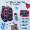Bentgo Kids 2-in-1 Backpack & Insulated Lunch Bag - Durable 16 Backpack & Lunch Container in Unique Prints for School & Travel - Water Resistant, Padded & Large Compartments (Rocket) view 4