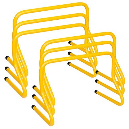 PerfectPitch 12 in. Weighted Training Hurdle Set44; Yellow - Set of 6