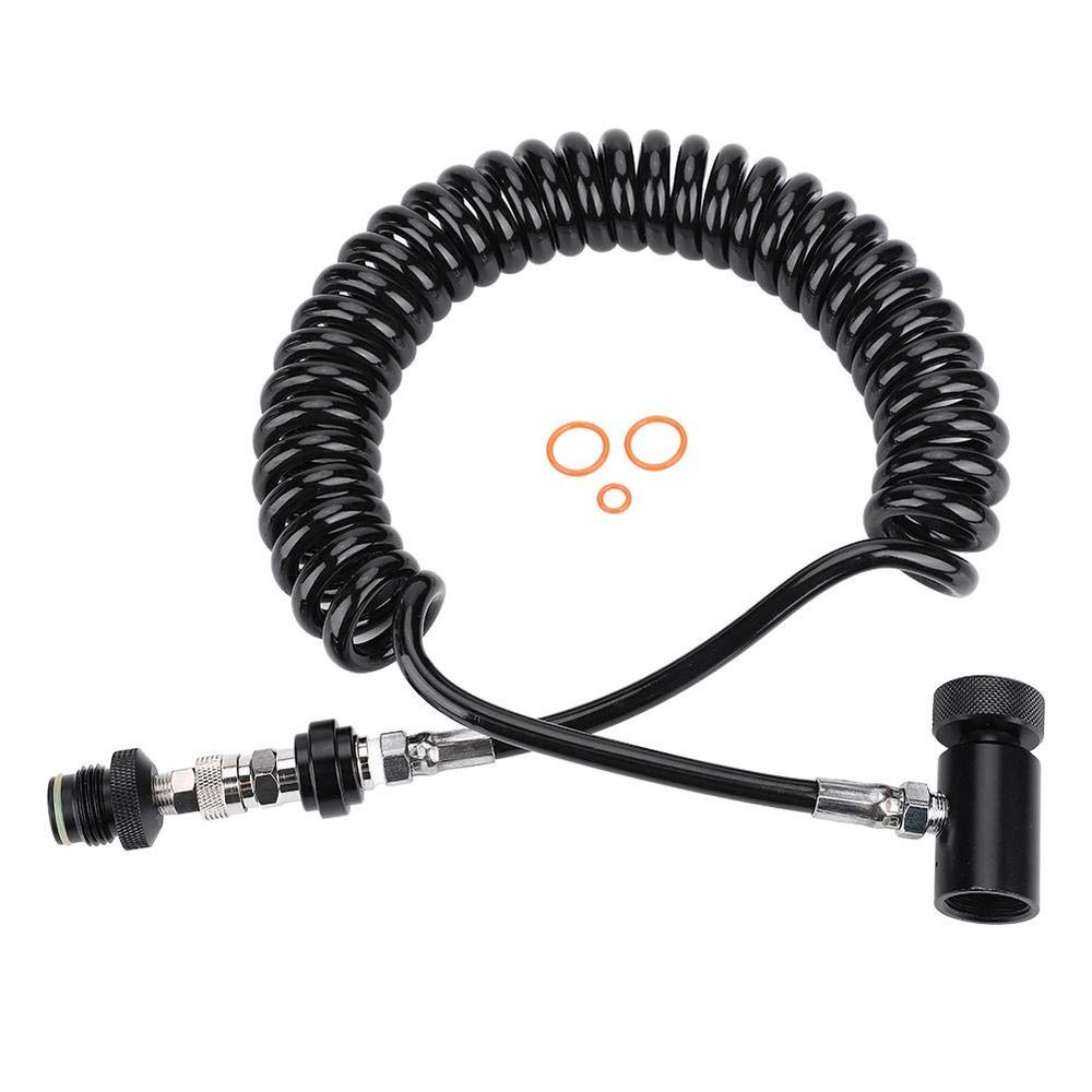 Copper aluminum Paintball Valve Hose,With 3pcs Sealing Rings Remote Coil Cylinder Connection Valve Hose Corrugated Hose