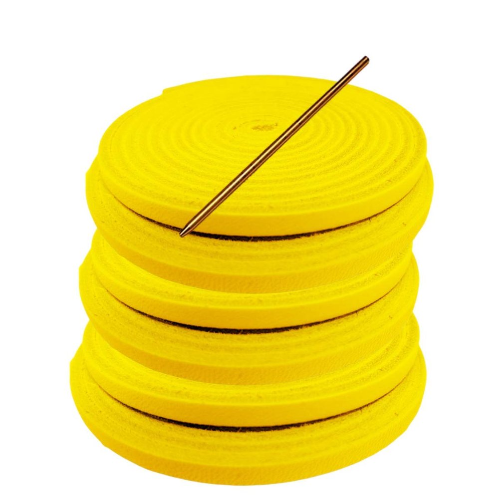 TOFL Baseball Glove Lace Kit with Needle | Six Laces, 72" Long Each Plus Needle | Yellow
