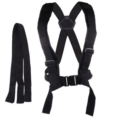 Sled Harness Tire Pulling Harness Fitness Workout Physical Training Resistance Rope Shoulder Strap for Running Sprinting (Black)
