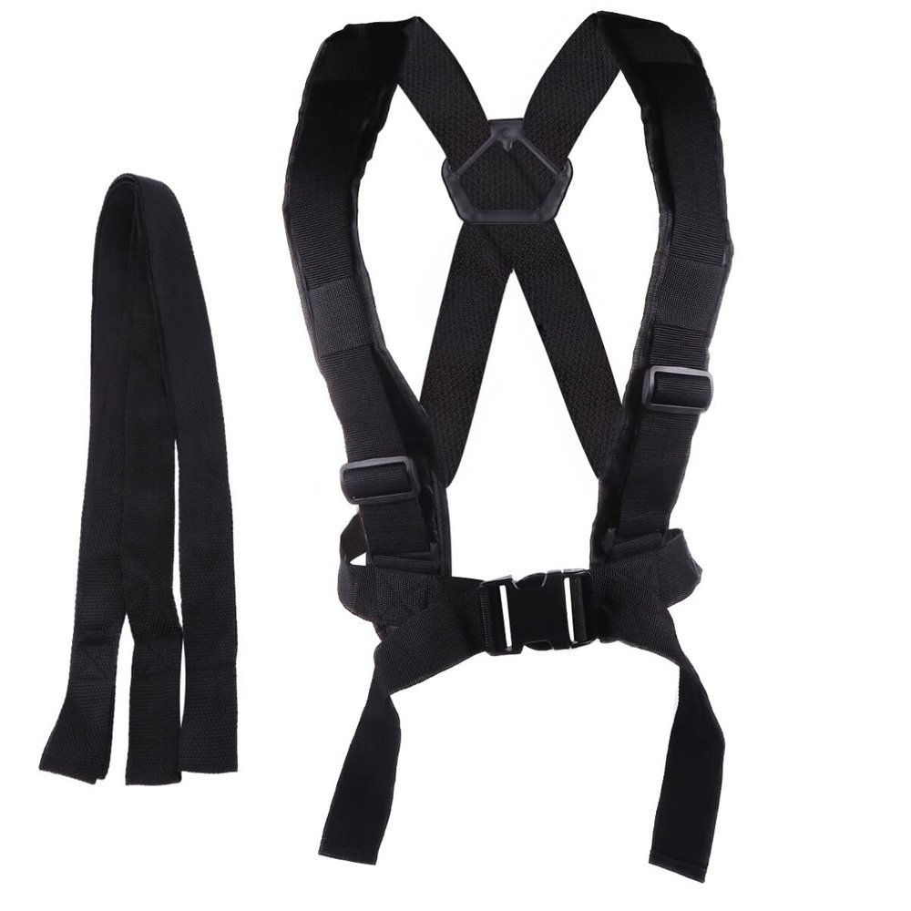 Sled Harness Tire Pulling Harness Fitness Workout Physical Training Resistance Rope Shoulder Strap for Running Sprinting (Black)