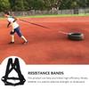 Sled Harness Tire Pulling Harness Fitness Workout Physical Training Resistance Rope Shoulder Strap for Running Sprinting (Black) view 3