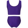 renvena Kids Girls Sleeveless Tankini Tops with Hipster Bottoms Set Swimming Surfing Athletic Swimsuit Swimwear Purple 8 view 2