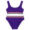 renvena Kids Girls Sleeveless Tankini Tops with Hipster Bottoms Set Swimming Surfing Athletic Swimsuit Swimwear Purple 8 view 3