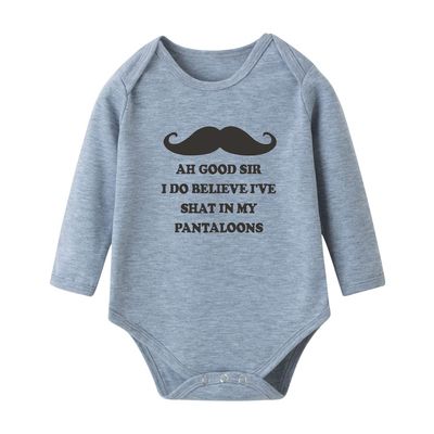 G-Amber Baby Boys Girls Romper Bodysuit Infant Funny Letter Long Sleeves Jumpsuit Outfit 0-3Months Ah Good Sir I Do Believe
