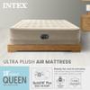 Intex Dura-Beam Deluxe Ultra Plush Air Mattress - Fiber-Tech  Built-in Electric Pump  18in Bed Height  600lb Weight Capacity  Queen Size view 2
