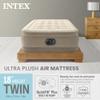 Intex Dura-Beam Deluxe Ultra Plush Air Mattress : Fiber-Tech  Built-in Electric Pump  18in Bed Height  300lb Weight Capacity  Twin Size view 2