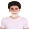 HPO Men's Synthetic Hair Beard Cosplay Facial Hair (White) view 1