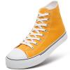 ZGR Men's High Top Canvas Sneakers Lace Up Classic Casual Walking Shoes (Yellow, US7) view 1