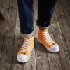 ZGR Men's High Top Canvas Sneakers Lace Up Classic Casual Walking Shoes (Yellow, US7) view 2