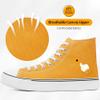 ZGR Men's High Top Canvas Sneakers Lace Up Classic Casual Walking Shoes (Yellow, US7) view 4