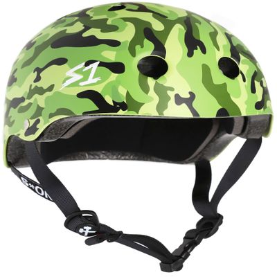 S1 Lifer Helmet for Skateboarding, BMX, and Roller Skating - EPS Fusion Foam, CPSC & ASTM Certified - Green Camo Matte Large (22")