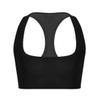 JEEYJOO Men's Short Solid Sleeveless Y Back Muscle Half Tank Top T-Shirts Sports Bras for Men Black Medium view 3