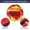 Aqua Pro Towable Tube for Water Sports  1-2 Riders  Deck-Style Inflatable Boat Tube  Yellow/Red view 2