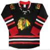Blackhawks Jerseys - Three (3) Colors and 10 Sizes, We Add Your Name and Number (Black, Adult Small) view 1
