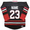 Blackhawks Jerseys - Three (3) Colors and 10 Sizes, We Add Your Name and Number (Black, Adult Small) view 2