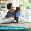 Intex Dura Beam Plus Prime Comfort Fiber-Tech Elevated Technology Home Air Mattress Bed with Electric Built-in Pump, Twin view 3