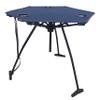 Zenithen High Tension Folding Fabric Table with Cup Holders, Dark Blue (Pack of 1) - Portable Outdoor Table with Steel Frame, Cup Holders & Carry Strap view 1
