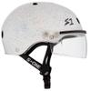 S1 Lifer Visor Helmet Gen 2 for Skateboarding, BMX, and Roller Skating - EPS Fusion Foam, CPSC & ASTM Certified - White Gloss Glitter w/Clear Visor Medium (21.5") view 2