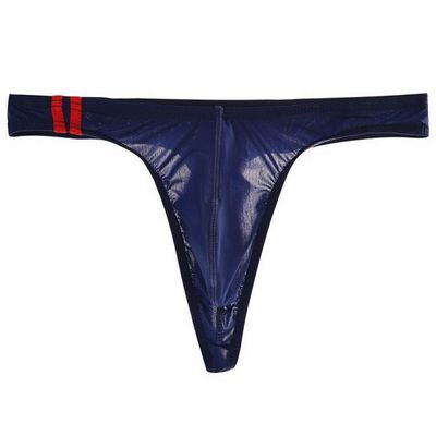 Zegoo Men's G-String Underwear Sexy Low Rise Bulge Thong Underwear Navyblue