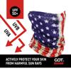 GOT Sports UPF 50+ Fishing Neck Gaiter - UV Face Mask Sun Protection for Men & Women - Camo SPF Face Cover Gator - Fishing, Hunting, Hiking (Old Glory American Flag) view 2