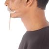 HPO Men's Synthetic Hair Long Mustache and Goatee Set Cosplay Facial Hair (Grey) view 3