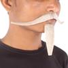 HPO Men's Synthetic Hair Long Mustache and Goatee Set Cosplay Facial Hair (Grey) view 4