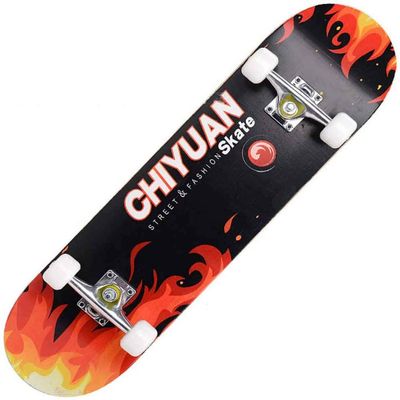 WSJYP Skateboard 31"X7.8"Inches Double Kick Trick Skateboards, Cruiser Penny Kids Beginners Longboard with Alloy Deck Adult Boys Girls,C