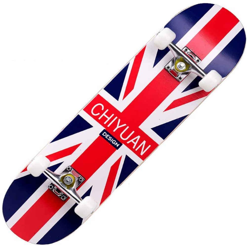 WSJYP Skateboard 31"X7.8"Inches Double Kick Trick Skateboards, Cruiser Penny Kids Beginners Longboard with Alloy Deck Adult Boys Girls,M