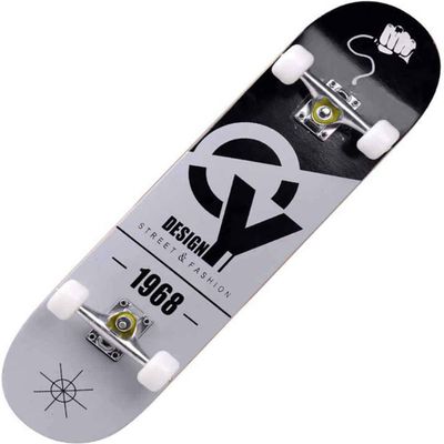 WSJYP Skateboard 31"X7.8"Inches Double Kick Trick Skateboards, Cruiser Penny Kids Beginners Longboard with Alloy Deck Adult Boys Girls,A