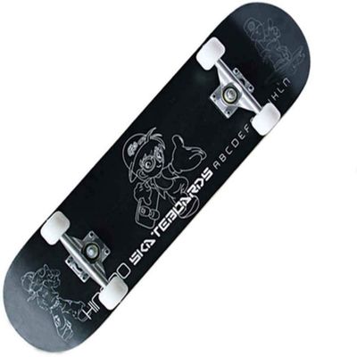 WSJYP Skateboard 31"X7.8"Inches Double Kick Trick Skateboards, Cruiser Penny Kids Beginners Longboard with Alloy Deck Adult Boys Girls,S