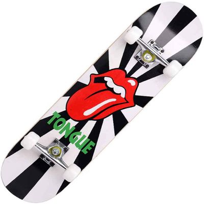 WSJYP Skateboard 31"X7.8"Inches Double Kick Trick Skateboards, Cruiser Penny Kids Beginners Longboard with Alloy Deck Adult Boys Girls,G