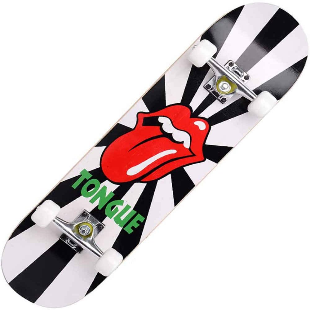 WSJYP Skateboard 31"X7.8"Inches Double Kick Trick Skateboards, Cruiser Penny Kids Beginners Longboard with Alloy Deck Adult Boys Girls,G