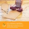 Sol Living Natural Cork Yoga Mat Yoga Mat Stretching Pilates Meditation Exercise Mat Gym Equipment Non Slip Portable Travel Yoga Accessories Foldable Workout Mat - 24" x 72" view 4