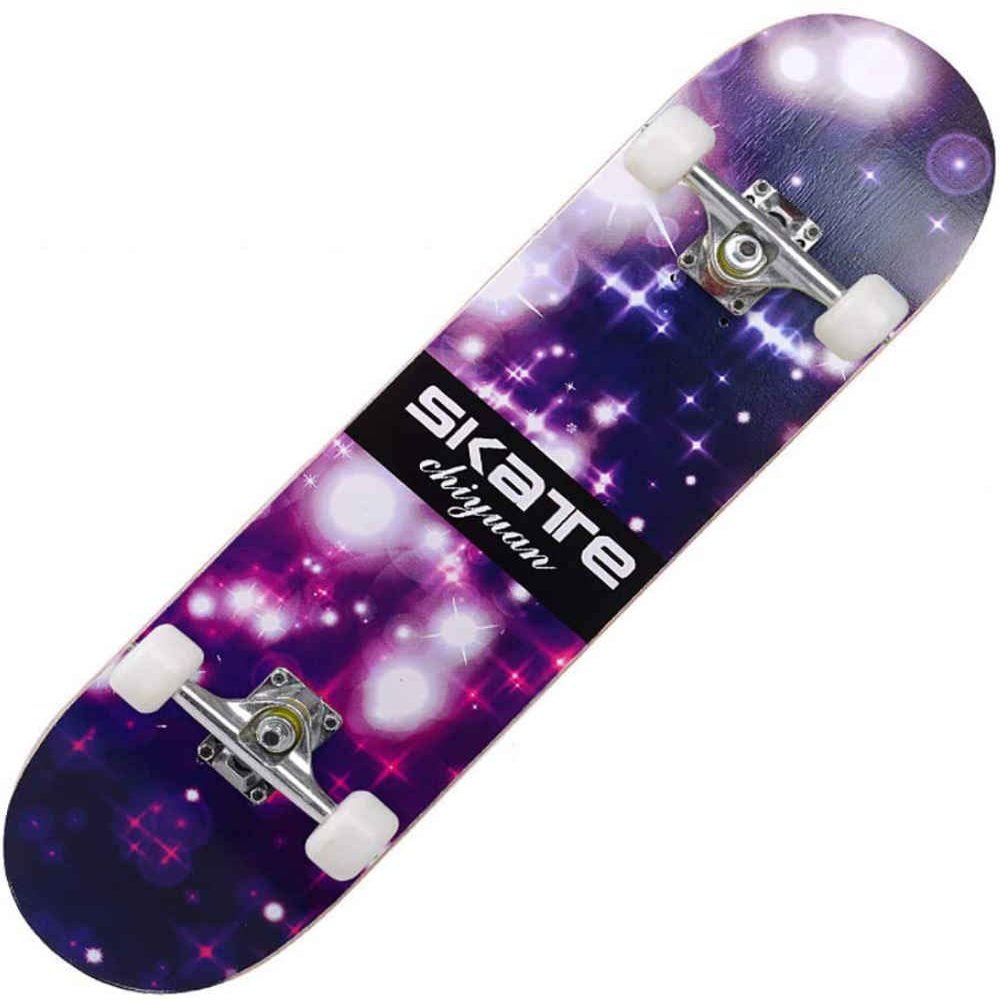 WSJYP Skateboard 31"X7.8"Inches Double Kick Trick Skateboards, Cruiser Penny Kids Beginners Longboard with Alloy Deck Adult Boys Girls,Q