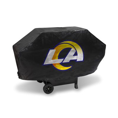 Rico Industries NFL Los Angeles Rams Deluxe Grill Cover Deluxe Vinyl Grill Cover - 68" Wide/Heavy Duty/Velcro Staps