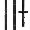 Exion Web Reins for Horses | Non-Slip Grippy English Reins | Dressage Reins with 7 Hand Stoppers and SS Buckles | Black, Brown view 2