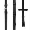 Exion Ultra Soft Calf Skin Leather Loop Reins with 7 Hand Stops | Hook Stud Fastening Reins for Horse | Black Vegetable Tanned Leather | Size- Pony view 2