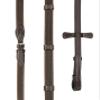 ExionPro Exion Rubberized Web Reins for Horses | Premium Leather Non-Slip Grippy English Reins with 7 Hand Stoppers and SS Buckles | Perfect for Dressage & Show Ring view 2