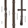ExionPro Exion Rubberized Web Reins for Horses | Premium Leather Non-Slip Grippy English Reins with 7 Hand Stoppers and SS Buckles | Perfect for Dressage & Show Ring view 3