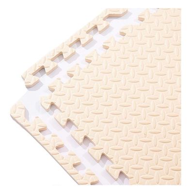 ALGFree Infant Child Bedroom Crawling Mat, Non-Slip Soft Anti-Fall Puzzle Pad, 30x30cm/60x60cm, Thickness 1.2cm (Color : Beige, Size : 60x60x1.2cm-6pcs)