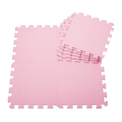 ALGFree Interlocking Floors Tiles, Soft Foam Play Mats with Border Waterproof Non-Slip Interlocking Floors Durable Gym, 6 Colors, 30x30x1cm (Color : Pink, Size : 30x30x1cm (12 Tiles))