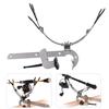 Alomejor Boat Fishing Rod Holder Fishing Pole Clamp Bracket with Folding Bridge Design for Rails Fishing Rod(L) view 2